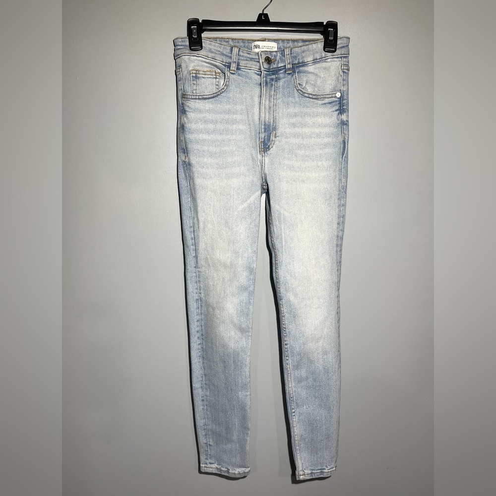Zara Light Blue Skinny Jeans for Women